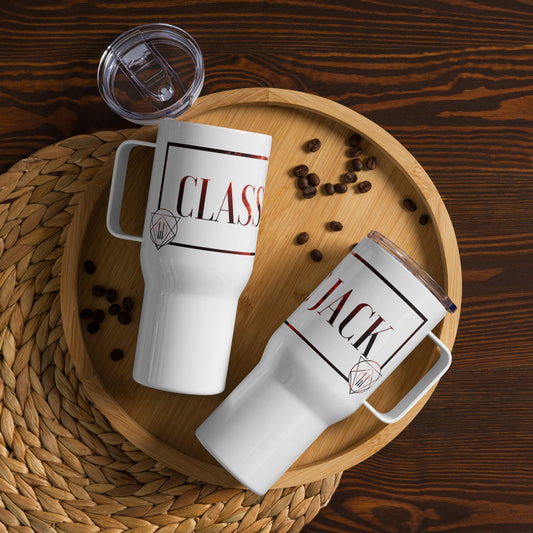 CJ - Travel mug with a handle